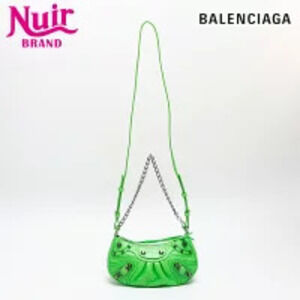 Balenciaga Le Cagole Leather Shoulder Bag Green